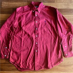 Ralph Lauren Red “Blake” Heavy Weight Long Sleeve Button Down sz M